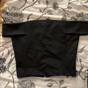 Black off the shoulder top